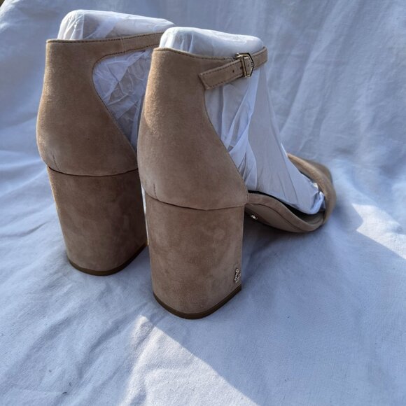 Sam Edelman Daniella Heel Oatmeal Suede NIB Size 13 - Picture 3 of 6